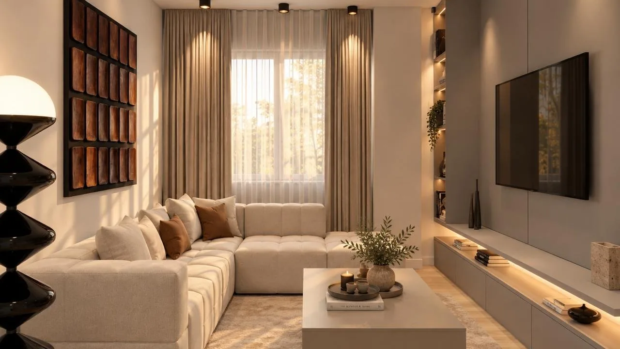 The living room of a Glyfada Maison residence